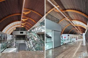 arquitectura y empresa lamas de madera nueva estacion autobuses rabat