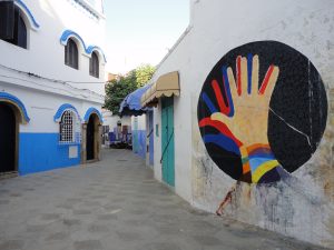 3. Pintura mural por Abdallah Elhariri. Festival de las Artes de Asilah 2015. Medina de Asilah. Fotografia Maria Gomez Lopez. 001