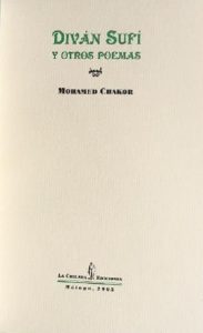 Mohamed Chakor Divan sufi y otros poemas