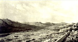 La obra urbana de España en Tetuán en 1860-62: Un urbanismo militar, instrumento de dominio colonial 3 Foto del solar donde se ubicara el ensanche en 1860.