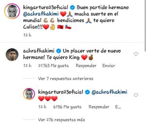 Vidal a Hakimi: Muy buen juego, hermano 1 IMG 20220924 WA0010