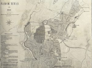 La obra urbana de España en Tetuán en 1860-62: Un urbanismo militar, instrumento de dominio colonial 2 Plano de Tetuan de 1860.