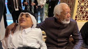 Ghanim Al Muftah dan Morgan Freeman