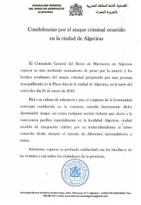 consulado marruecos algeciras condolencias atentado 2