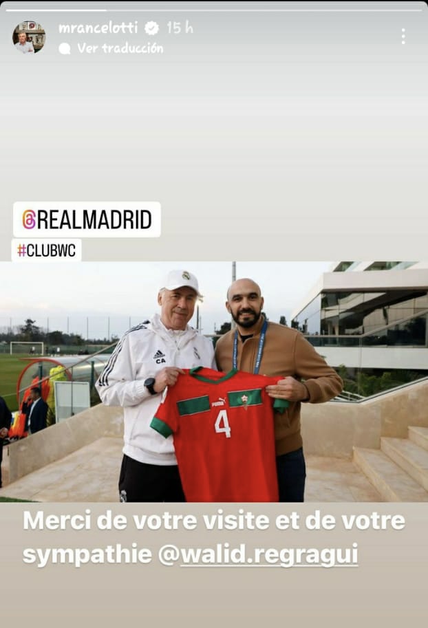 Ancelotti a Regragui: Gracias por tu visita y tu amabilidad 1 058DDD44 3565 4F9D 995F 8A2421CA9B47
