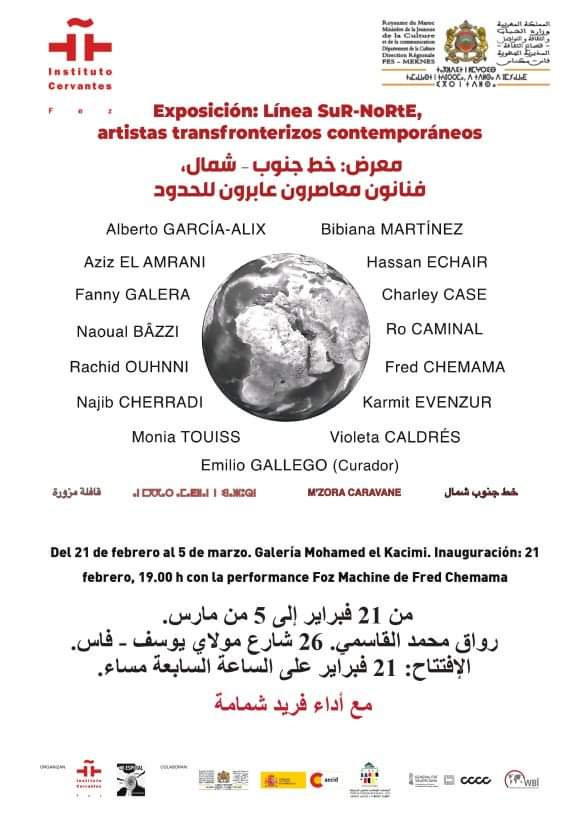IC de Fez celebra la exposición «Línea SuR-NoRtE: Artistas transfronterizos contemporáneos» 1 FB IMG 1708688645915