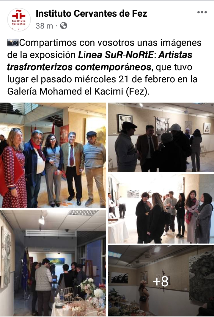 IC de Fez celebra la exposición «Línea SuR-NoRtE: Artistas transfronterizos contemporáneos» 2 Screenshot 2024 02 23 12 45 43 09