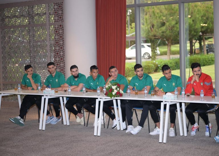 Lekjaa recibe en Rabat a la selección marroquí de Fútsal antes del Mundial de Uzbekistán-2024 1 IMG 3268 768x548 1
