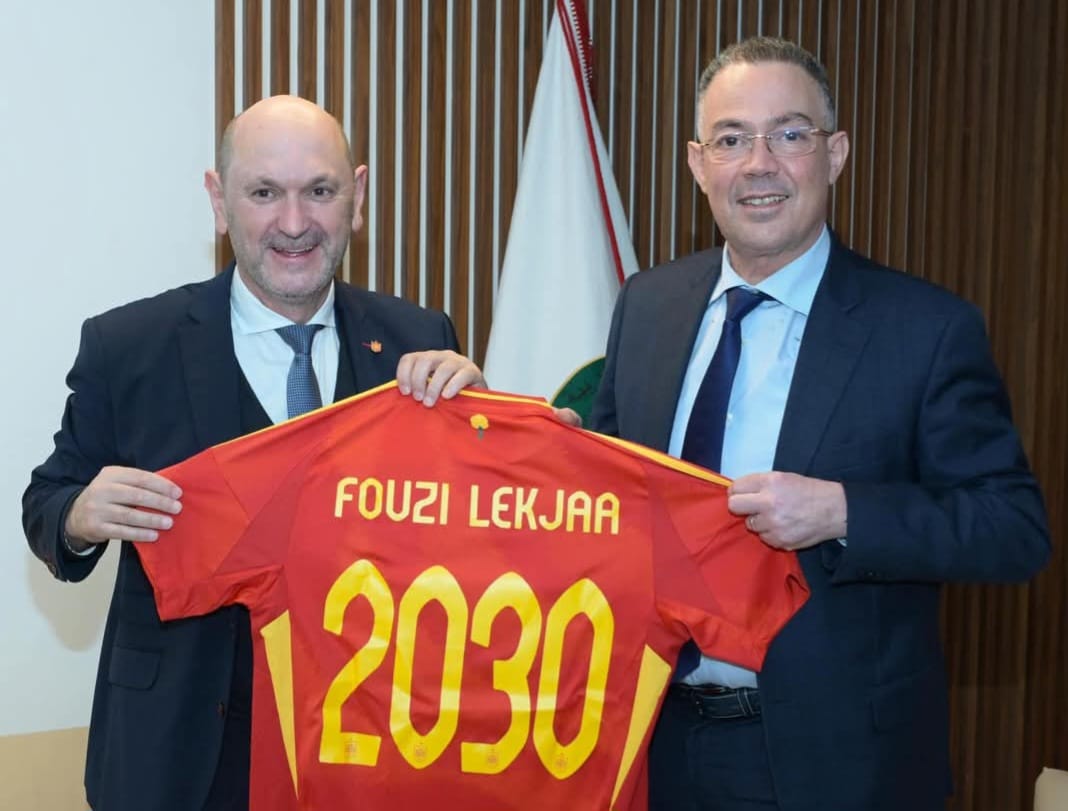 Lekjaa y Louzán se comprometen a una cooperación estrecha para el éxito del Mundial 2030 2 IMG 20250218 WA0025