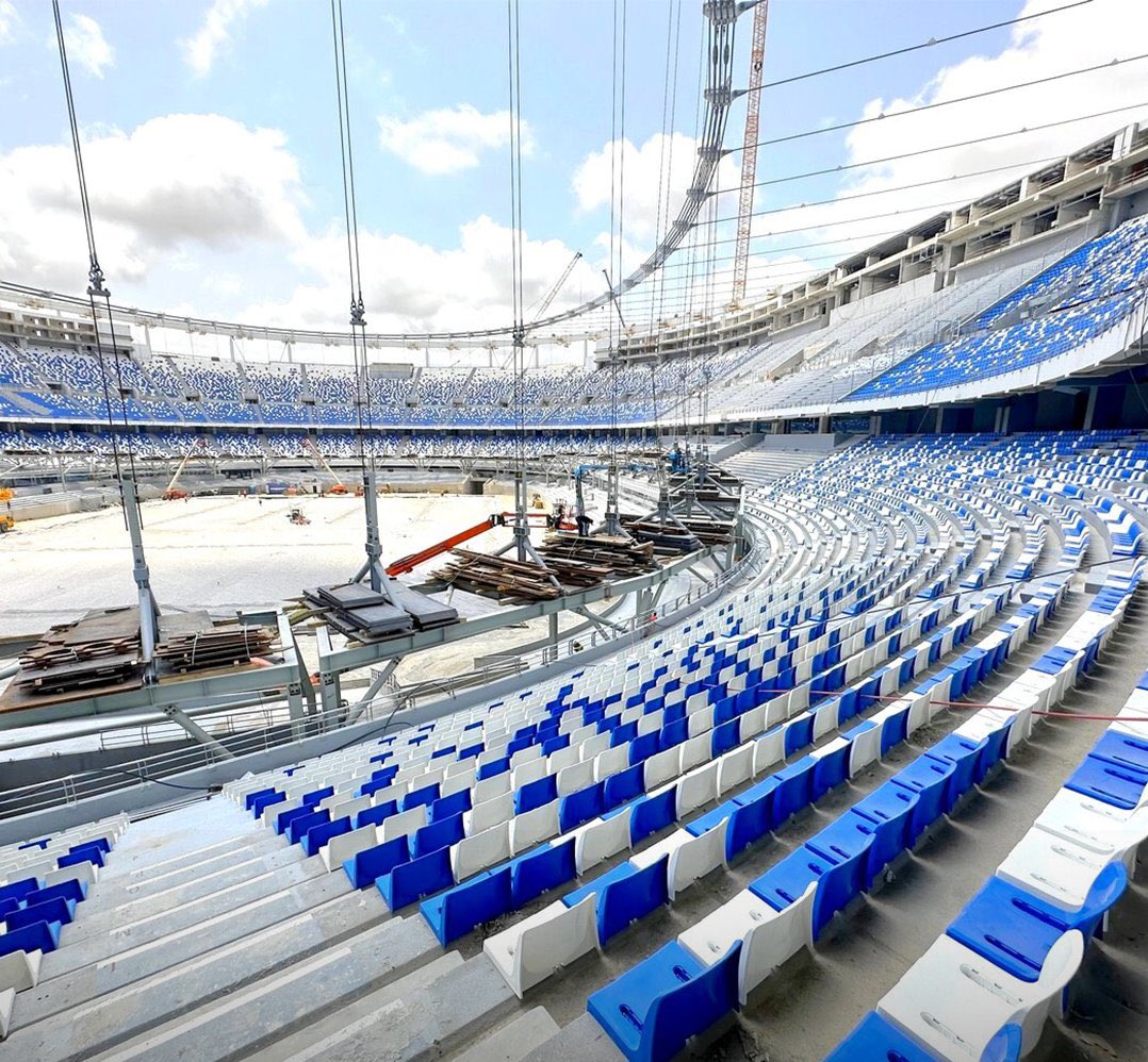 Estadio de Tánger da gran salto hacia su finalización con instalación de cubierta 1 20250616 154818
