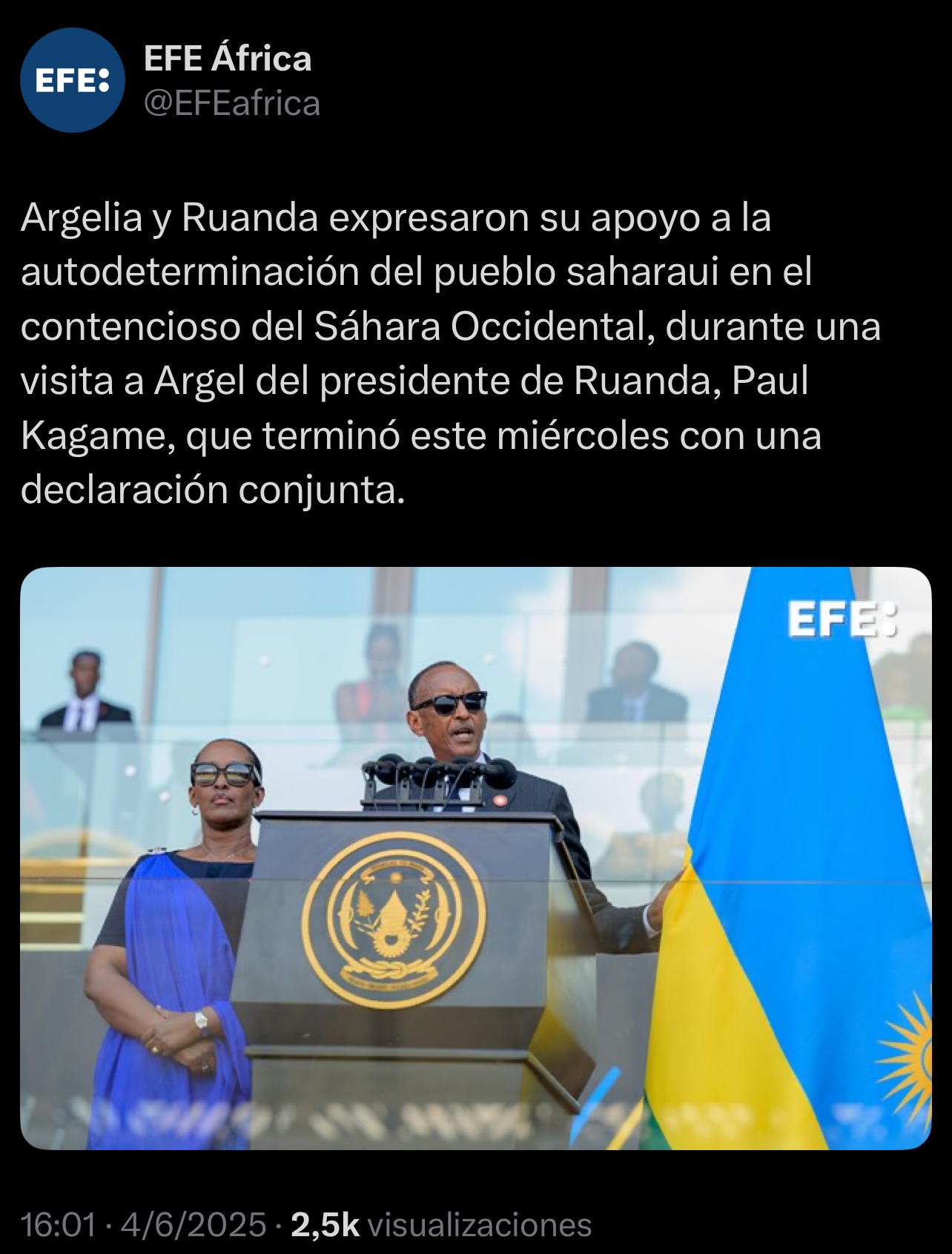 EFE cae en la trampa de la propaganda argelina sobre postura de Ruanda sobre el Sáhara marroquí 1 IMG 7012