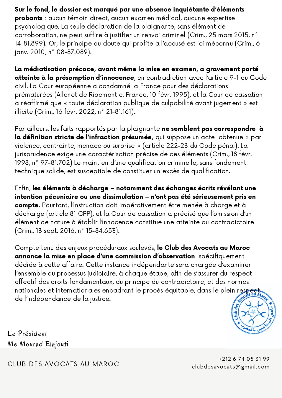 Club de Abogados de Marruecos denuncia “graves deficiencias procesales” en el caso Hakimi 2 IMG 20250802 WA0032