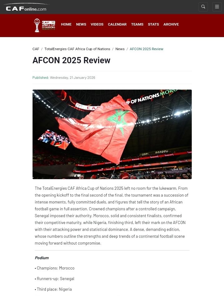 CAF oficializa a Marruecos como ganador de la CAN 2025 en sus registros 1 655851101 26717154854587141 7249535862549600617 n
